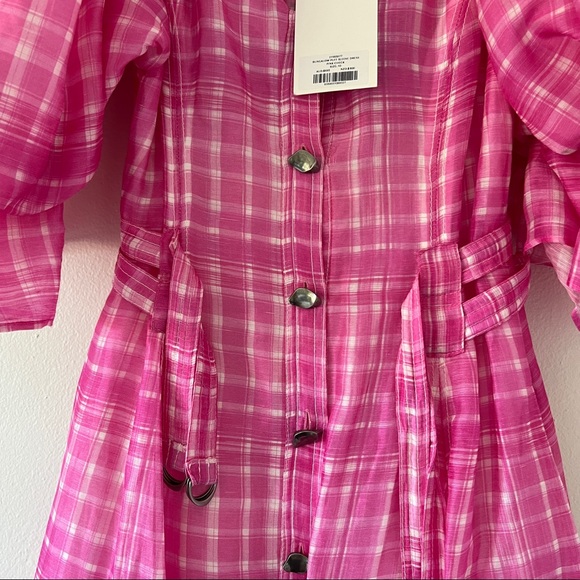 AJE Bungalow MIDI Dress Pink Check • Size 10 • RRP $695 AUD - Picture 12 of 16